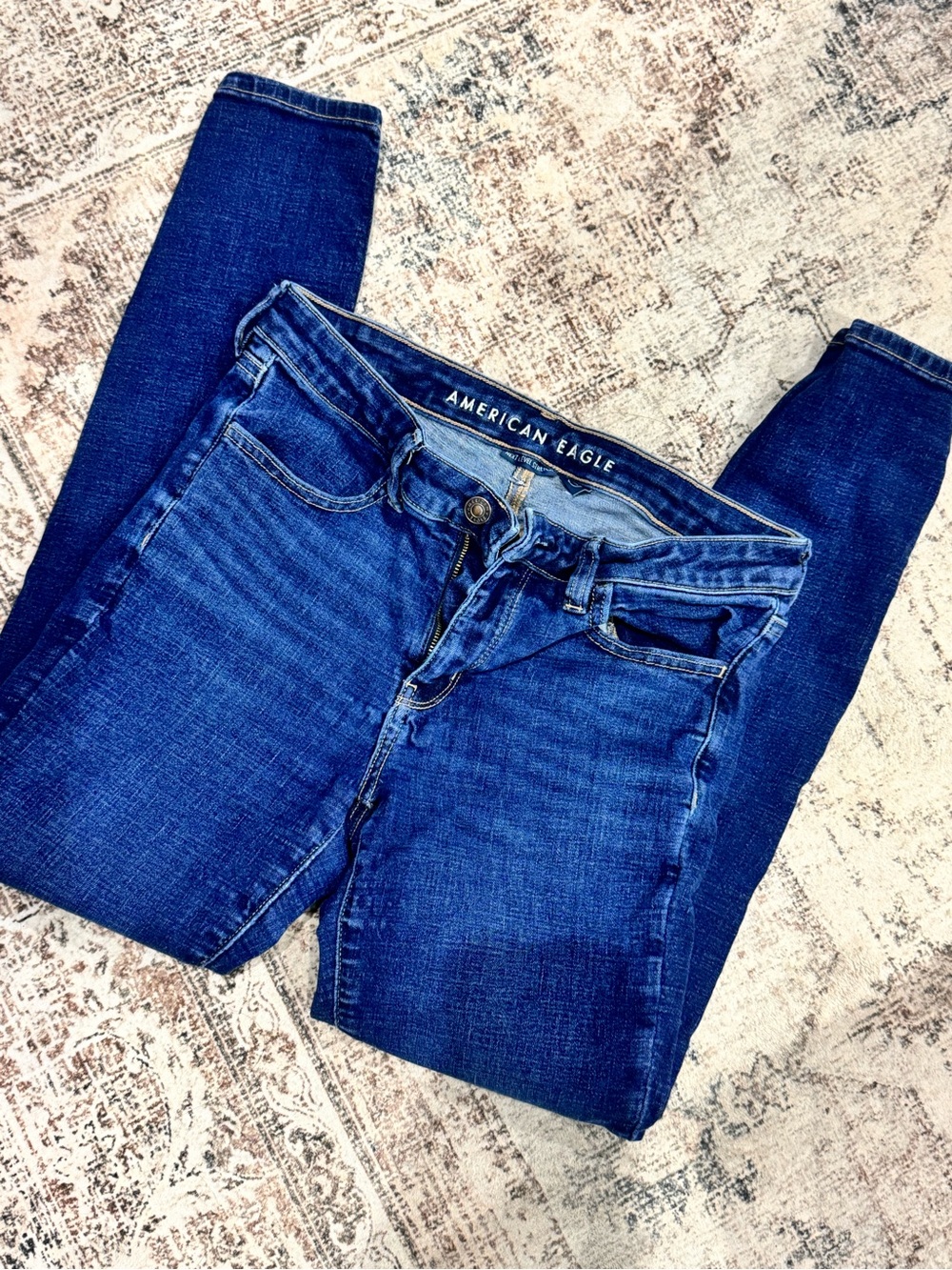 American Eagle Outfitters Women's Blue Stretch Skinny Jeans